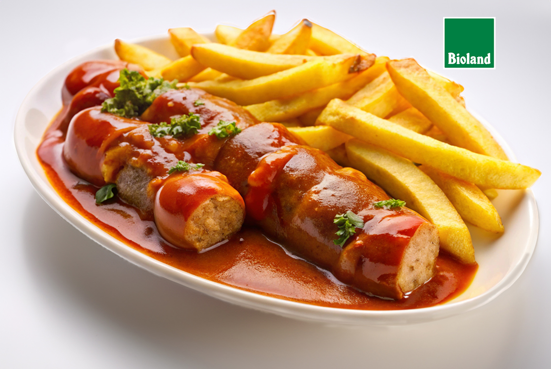 Currywurst mit Waldcafe-Pommes